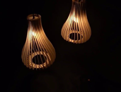 Pendant Ceiling Lamp Nordic Design Premium MDF Drop 6