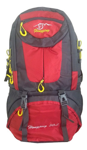 50L Red Camping Trekking Outdoor Backpack TM CTS 0