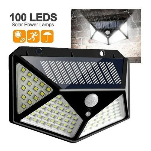 Generic Solar Reflector Light 100 LED Rechargeable Outdoor Panel 4