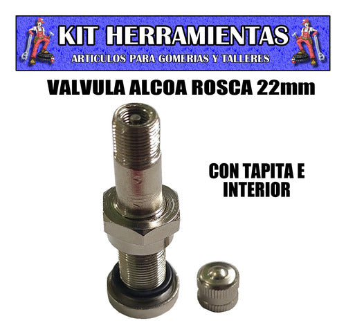 KIT HERRAMIENTAS Chromed Straight Valve Alcoa Auto Truck 1