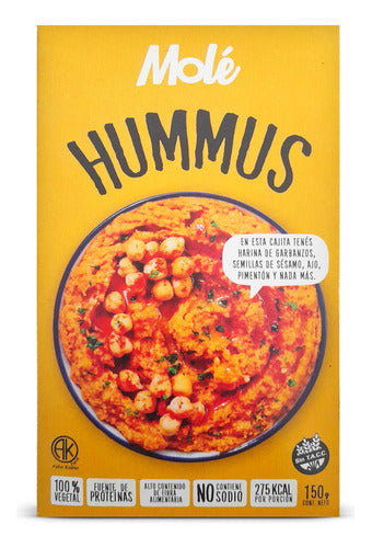 Molé Hummus Mole Sin Tacc Ni Sodio Apto Vegano Proteinas 150g 0