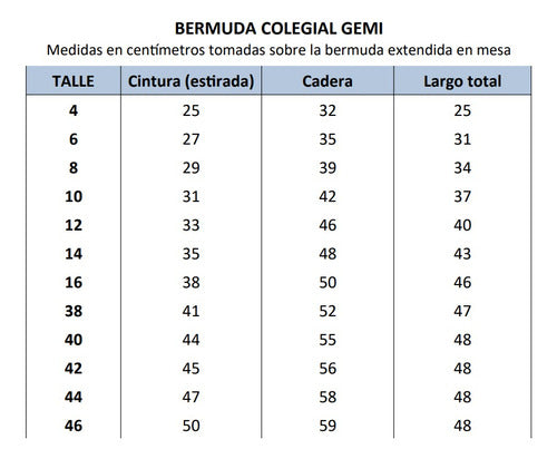 Gemi Bermuda Colegial De Sarga Gris Talles 38-40 1