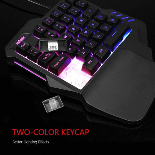 Redthunder Mini Gamer Keyboard Ergonomic One-Handed 35 Keys 3