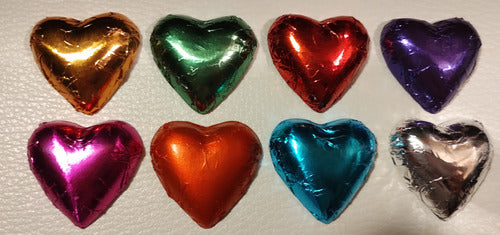 CG Artesanías en Chocolate Corazones De Chocolate Macizos - 100 Unidades - 1