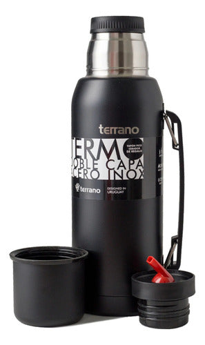 Terrano Kit De Mate - Termo Y Mate - Set Acero 1lt - Con Tapa 1