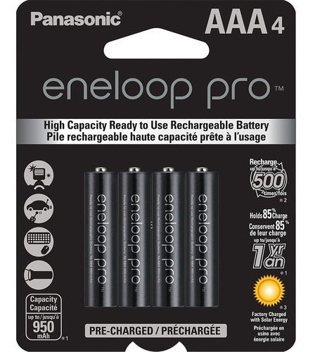 Panasonic Eneloop Pro Rechargeable AAA 950mAh Pack of 4 0