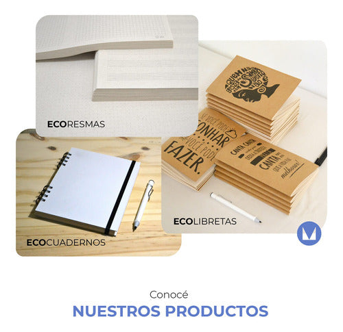 2M EcoResma A6 Lined Recycled Paper Pack of 500 Sheets 7