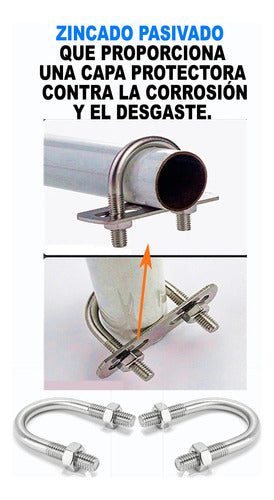 Abrazadera Grampa Tipo U Bolt De 1/2 X 4 PuLG X 2uni 3