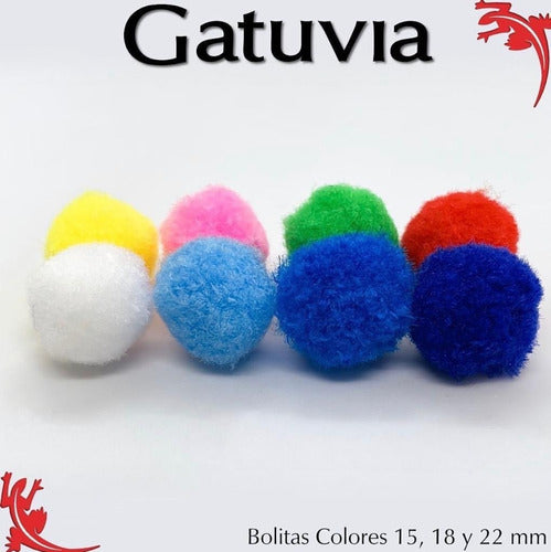 Gatuvia Pompones De Felpa Deco Bijou Muñequeria 18 Mm X 500 Un 4