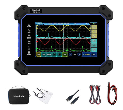 Hantek Osciloscopio Automotriz Tactil De 2 Canales 110mhz 2