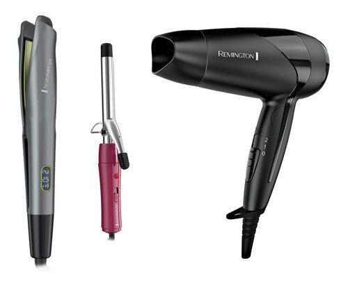 Combo Remington Hair Styling Set S16A + D1500 Dryer + CI11A19 Curling Iron 0