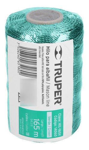 Truper Rollo De 165mt Cuerda Hilo Chaura Para Albañileria Fc 1