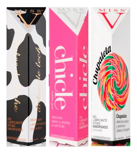 Miss V X3 Flavored Edible Intimate Gel Lubricant Kit 0