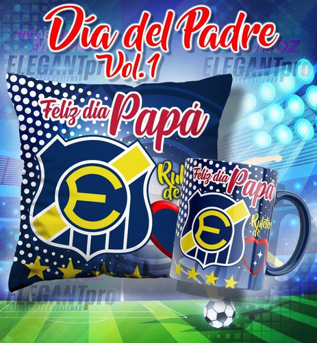 Plantillas Sublimación Padre Tazas + Cojines Fútbol Chileno 7