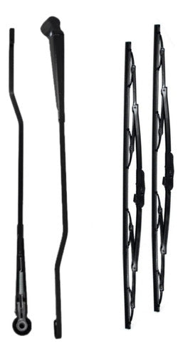 Peugeot Windshield Wiper Arms and Blades Set 0