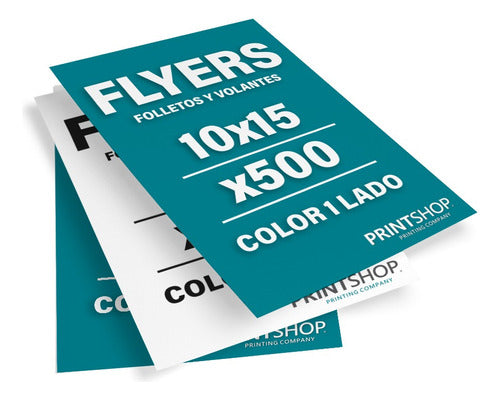 Print Shop Folletos Flyers Volantes Color 1 Lado 10x15 x500 0