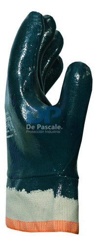 De Pascale Blue Nitrile Coated Gloves with Canvas Cuff DPS X12 Pairs 1