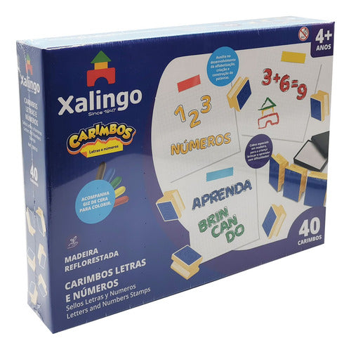 Set De Sellos De Letras Y Números X40 Más Crayolas Xalingo 2