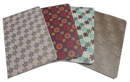 Utilísima Set of 4 Stitched Notebooks with Printed Covers 0