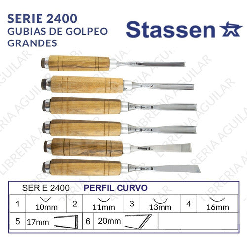 Stassen Gubia Golpeo Grande Media Caña U 13mm 2400 Nº3 3