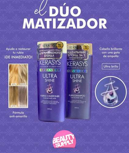 Kerasys Ultra Shine Purple Shampoo and Conditioner Kit for Blondes and Grays 7