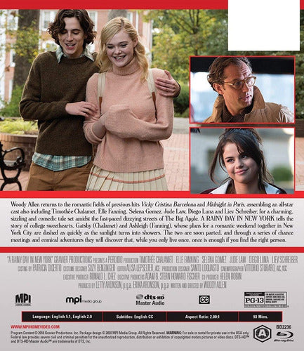 Blu-ray A Rainy Day In New York / Woody Allen / Subt Ingles 1