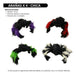 JBIM Araña Chica 30cm Pack X 4 Kit Decoracion Halloween 1