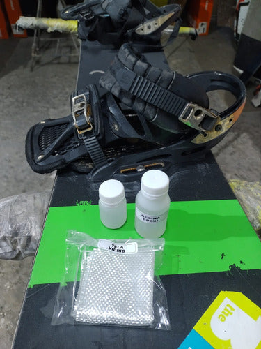 Awa International Snowboard Repair Kit with Resin and Fiberglass 1