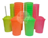 Set of 20 Neon Colors Milkshake Cups 2