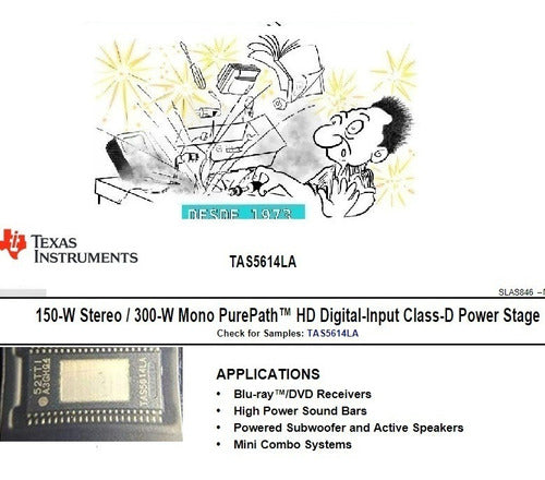 Texas Instruments TAS5614LA/DDVR TAS5624 Integrated Circuit 1