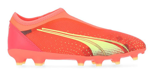 Puma Botines Ultra Match Ll Fg Y Ag En Coral Y Negro Infanti 0