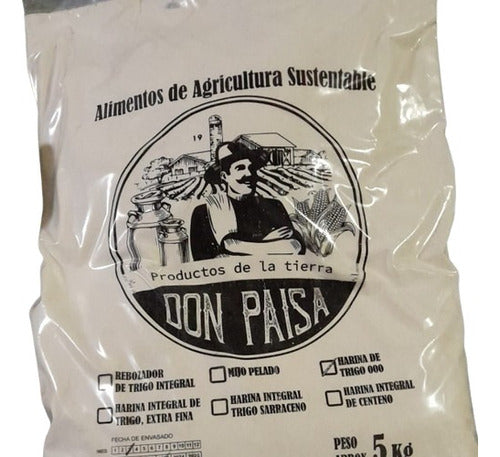 Don Paisa, Harina Agroecológica 000, 5kg 0