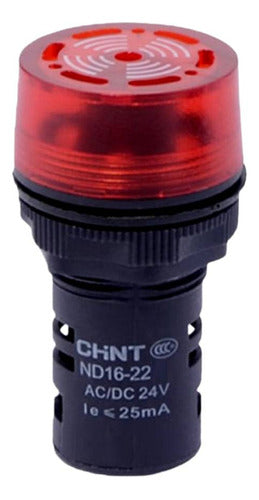 Chint Piloto Buzzer Zumbador Luminoso 24V ND16-22LC 0