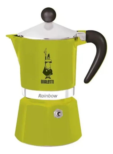 Bialetti Cafetera Rainbow 3 Cups Verde Italiana Febo 0