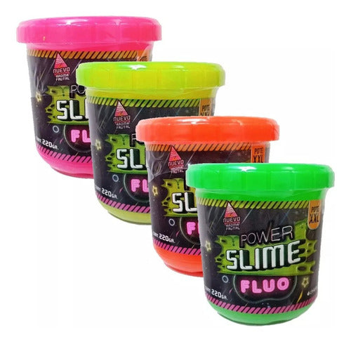 Chikitos Power Slime Fluo XXL with Fruity Aroma - Pack of 4 Units 0