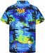 V.H.O. Funky Hawaiian Shirt, Shortsleeve, Surf, Blue, XS 2