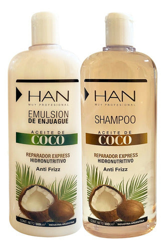 Han Shampoo + Emulsion + Crema Coco Hidronutritivo 3