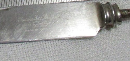 Antig Hoja Acero Gladwin Sheffield England Encabar Cuchillo 2