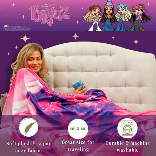 Franco Collectibles Bratz Dolls Ropa De Cama Manta De Felpa 2