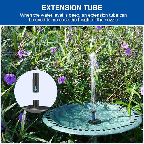 SZMP Solar Fountain Kit for Bird Bath, Glass Panel 1