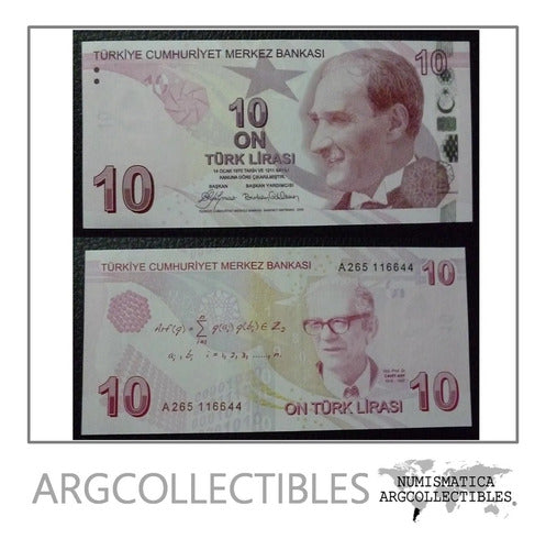 Turquia Billete 10 Liras Unc 2009 Pick 223b 0