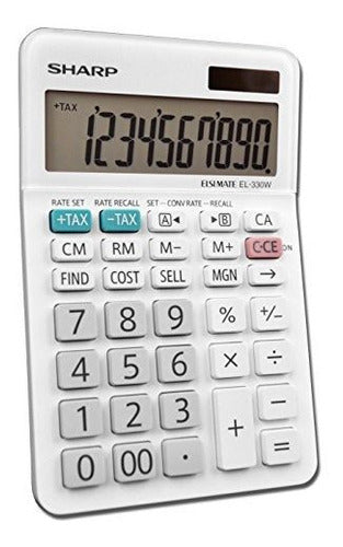 Sharp EL330WB Business Calculator Color White 325 1