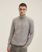 Equus Elba High-Neck Men's Sweater, Cotton Blend, Gray 44