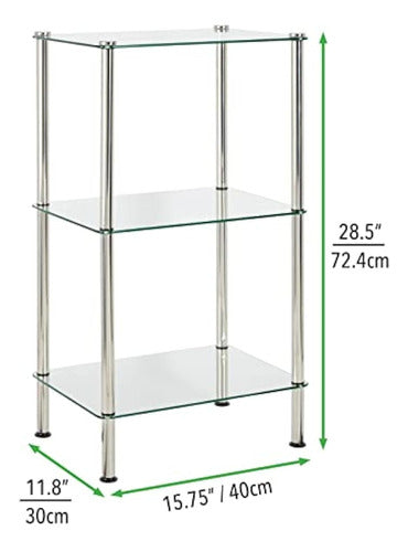 MDesign - 3-Tier Glass Storage Shelf 2