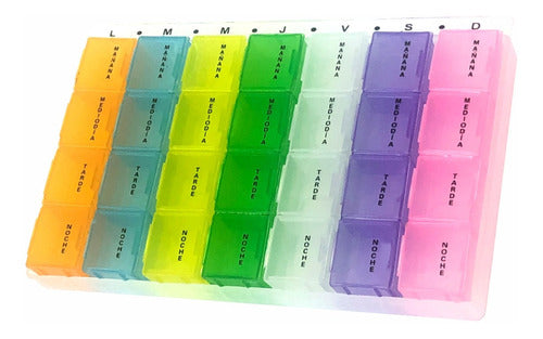 MAS Accesorios Weekly Pill Organizer with 7 Days 0