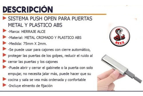 Bisagra Para Puertas Push Open Magnético 3