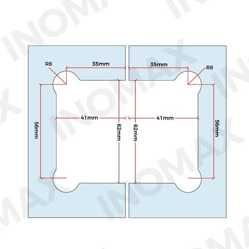 Inomax Bisagra Vidrio - Vidrio 180º Mampara O Puerta Vidrio Blanco 2