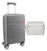 LSD Gray 20-Inch Cabin Suitcase + Wanderlust Toiletry Bag Set 0