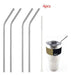 Yeti 4pcs Stainless Steel Drinking Straws + Cleaner for 30oz Rambler 5