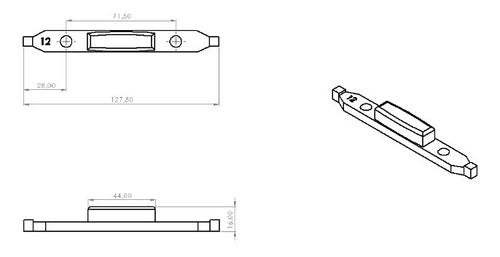 Rab3D Push Button for Luggage Replacement 3D RAB PUSH12-RAB-0137 1